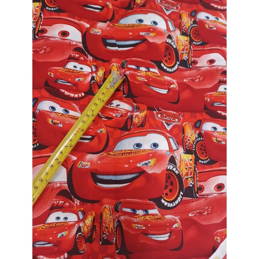 Cars Packed Mcqueen Disney Pixar 2014 Red Cotton Fabric 1 Pc 30x42 Craft Sewing